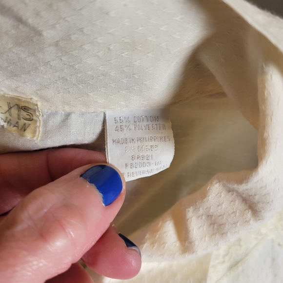 VINTAGE LADY ALEXIS COTTON BLEND VICTORIAN STYLE RUFFLE PUFF SLEEVE BLOUSE - Picture 4 of 10